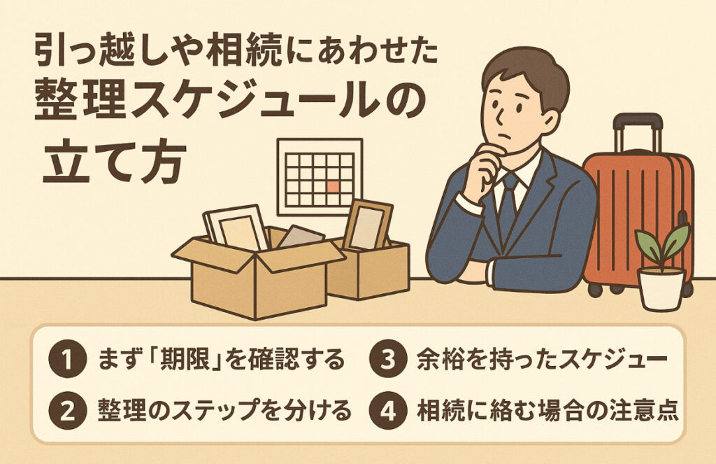 引っ越しや相続にあわせた整理スケジュールの立て方